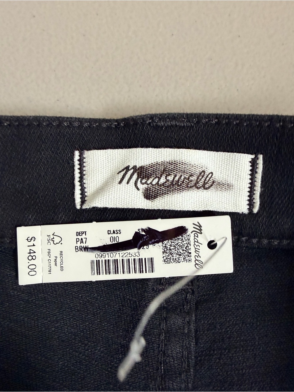 Madewell Perfect Vintage Wide Leg Jeans NWT Size 29 Black High Rise Full Length - Picture 9 of 11